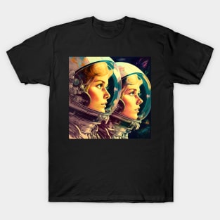 We Are Floating In Space - 25 - Sci-Fi Inspired Retro Artwork T-Shirt